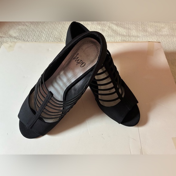 Impo Black Strappy Heels for Women - Picture 1 of 13